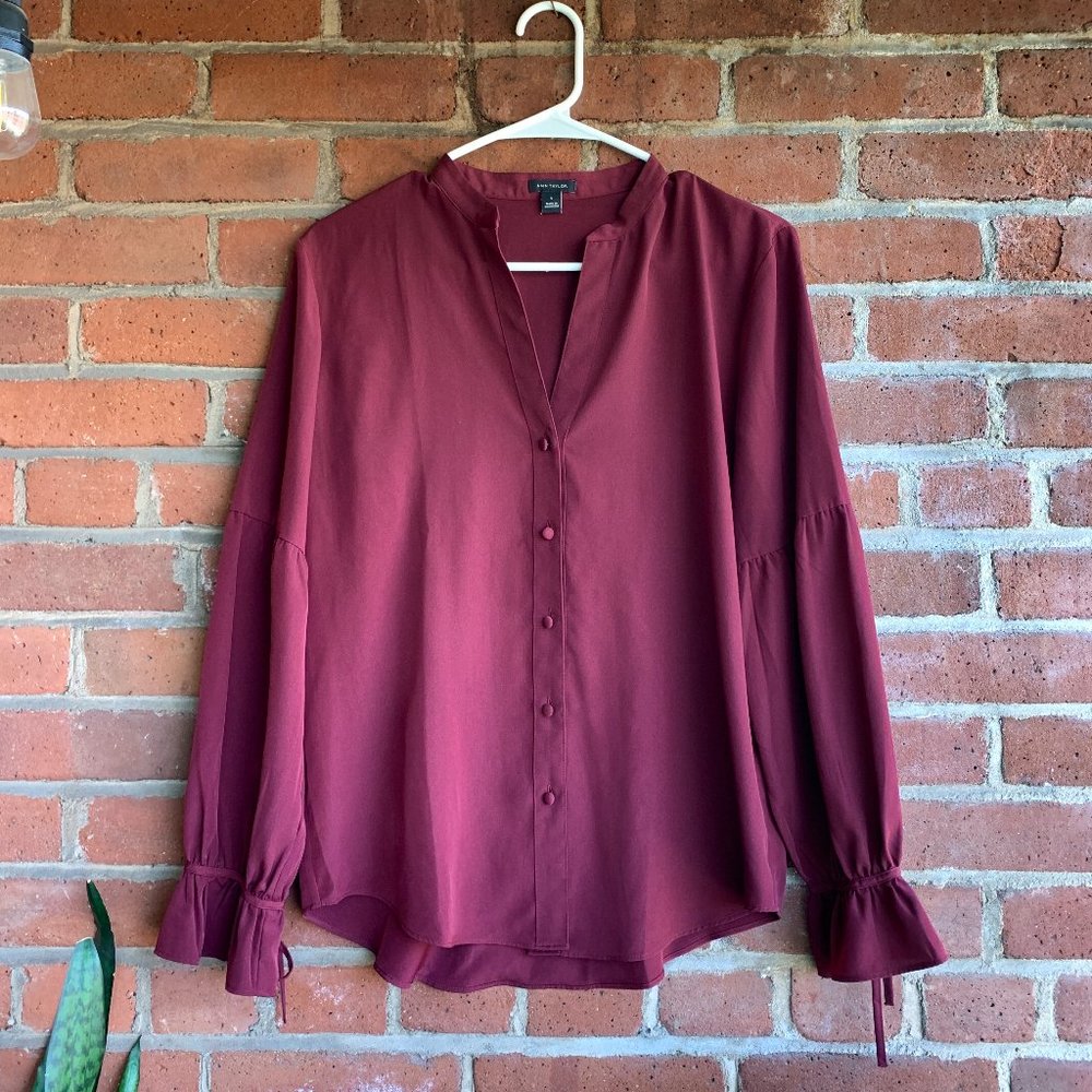 Ann‎ Taylor Tie-Sleeve Blouse